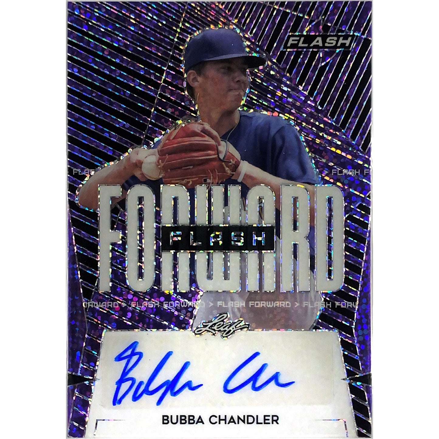 2021 Leaf Bubba Chandler Flash Forward Purple Prizm Auto /75