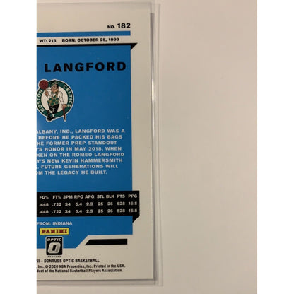  2019-20 Donruss Optic Romeo Langford Rated Rookie  Local Legends Cards & Collectibles
