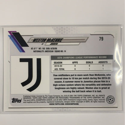  2021 Topps Chrome UEFA Weston McKennie Base #79  Local Legends Cards & Collectibles