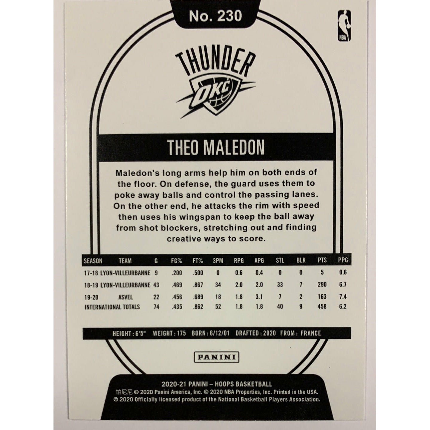  2020-21 Hoops Theo Maledon RC  Local Legends Cards & Collectibles