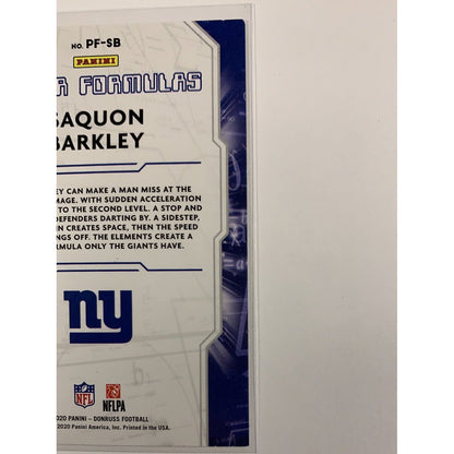  2020 Donruss Saquon Barkley Power Formulas  Local Legends Cards & Collectibles