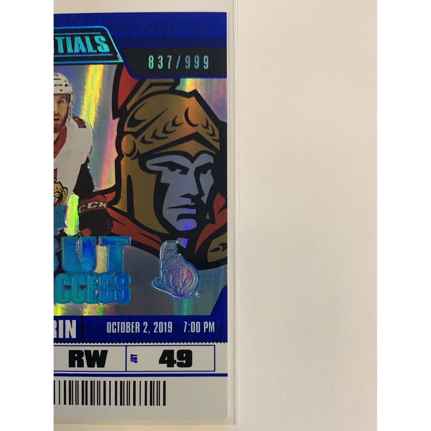  2019-20 Credentials Scott Sabourin Debut Ticket Access /999  Local Legends Cards & Collectibles
