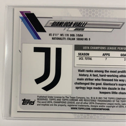  2021 Topps Chrome UEFA Champions League Gianluca Vialli Base #52  Local Legends Cards & Collectibles
