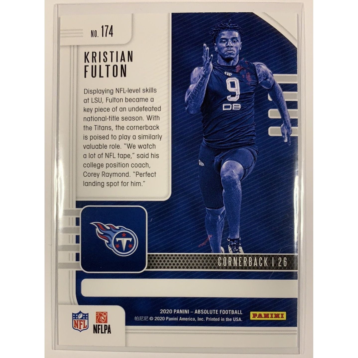  2020 Panini Absolute Kristian Fulton RC  Local Legends Cards & Collectibles