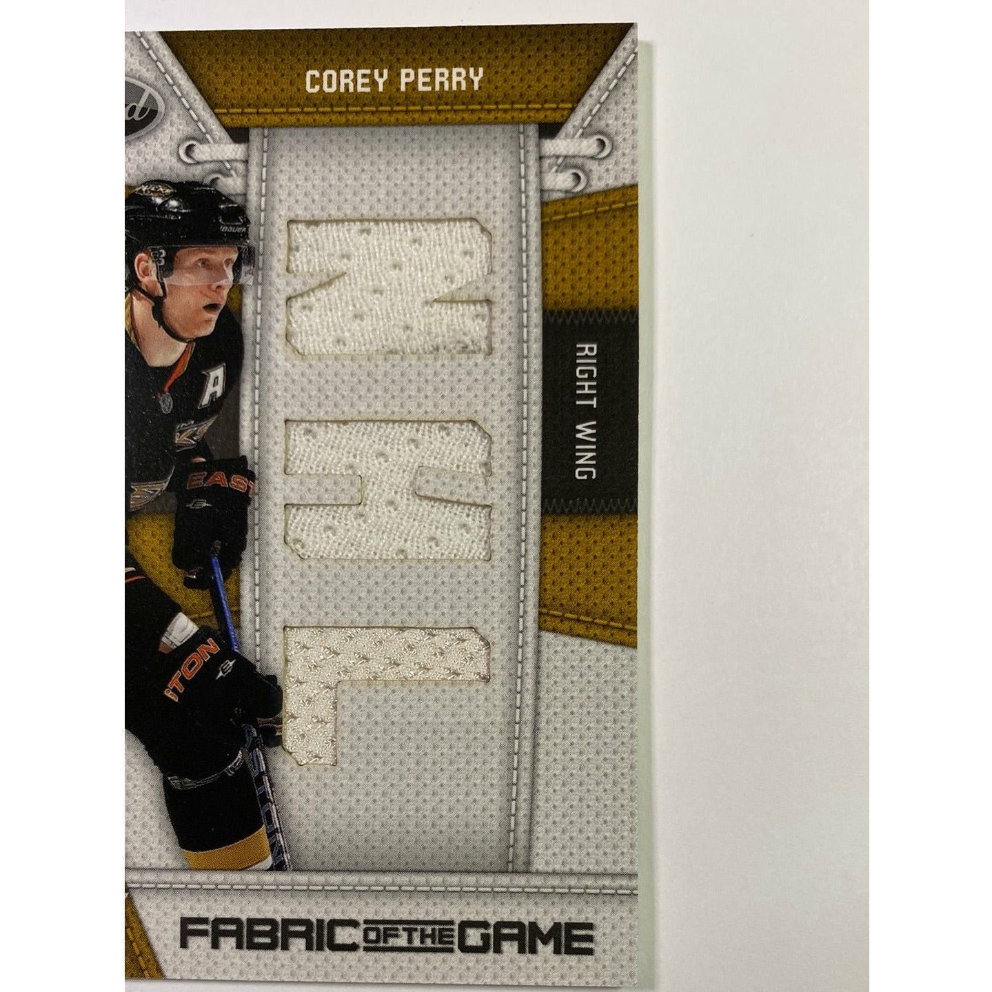  2010-11 Panini Certified Corey Perry Fabric of the Game “NHL” Patch /25  Local Legends Cards & Collectibles