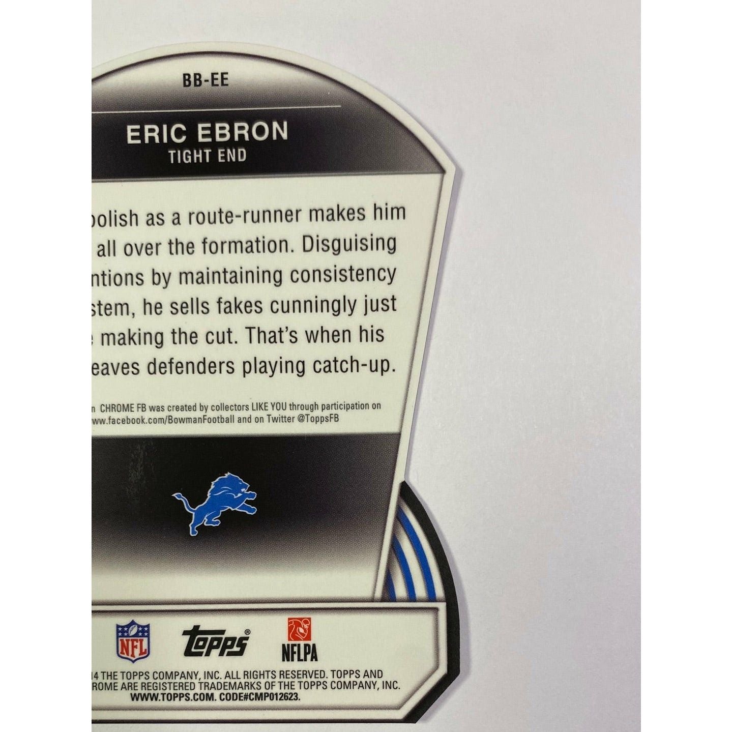 2014 Bowman Chrome Eric Ebron Bowman’s Best Die Cut RC