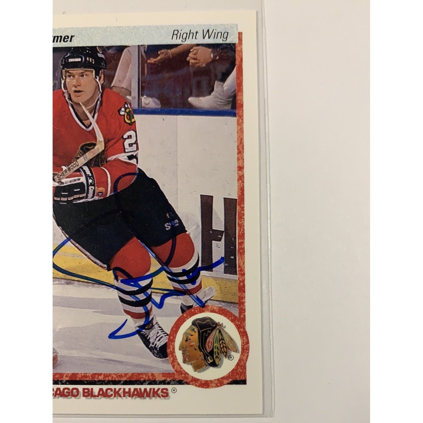  1990-91 Upper Deck Steve Larmer In Person Auto  Local Legends Cards & Collectibles