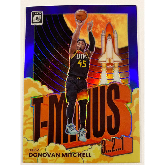 2021-22 Donruss Optic Donovan Mitchell T-Minus Purple Holo Prizm