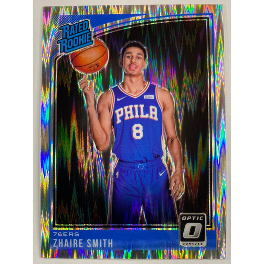 2018-19 Donruss Optic Zhaire Smith Rated Rookie Silver Shock Prizm