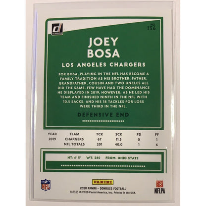  2020 Donruss Joey Bosa Red Press Proof  Local Legends Cards & Collectibles