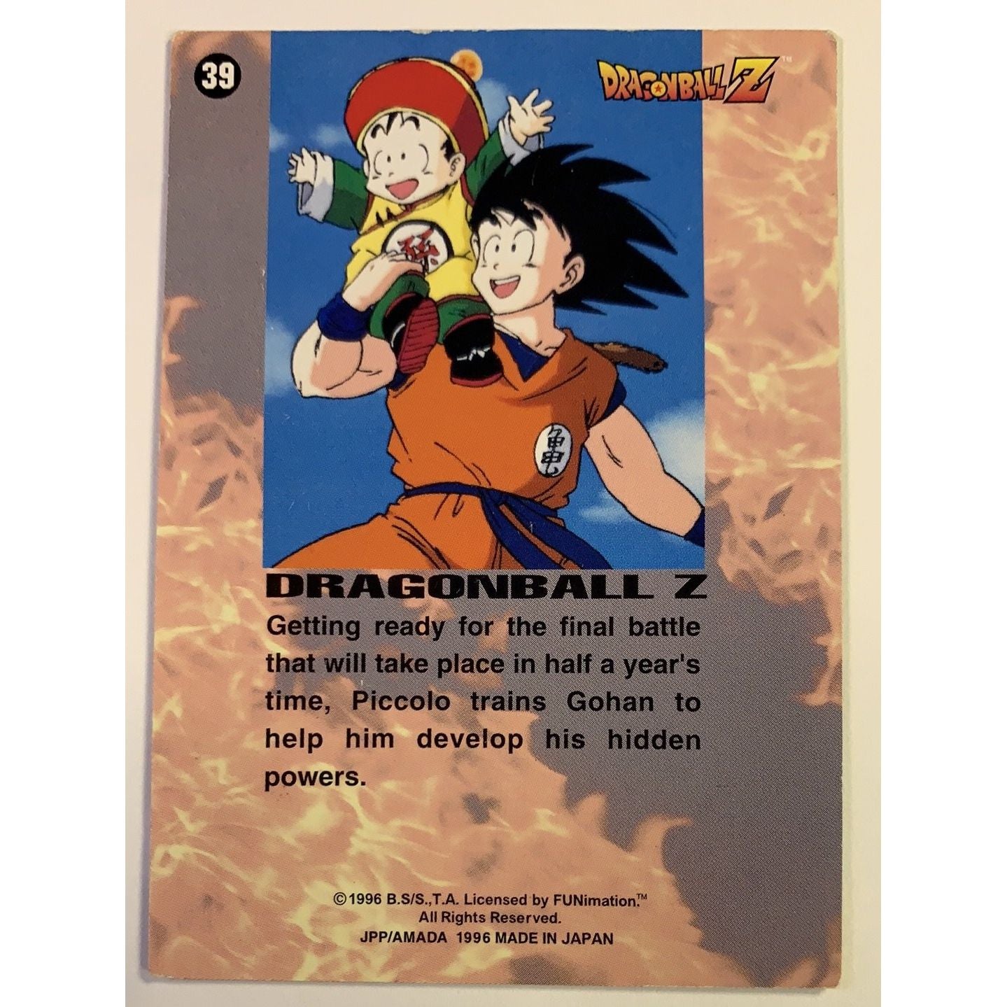  1996 JPP/ Amada Dragon Ball Z Piccolo Trains Gohan #39  Local Legends Cards & Collectibles