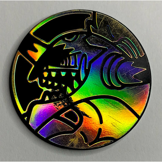 ❗️DAMAGED❗️2015 Hoopa EX Unbound Collection Gold Rainbow Holofoil Coin