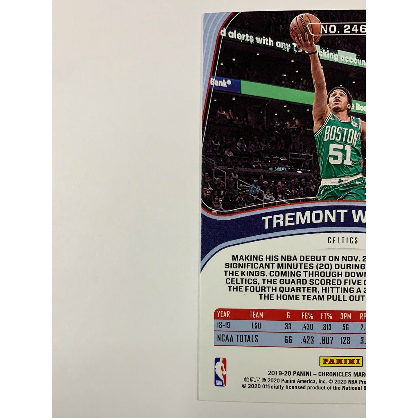 2019-20 Chronicles Marquee Tremont Waters Rookie Card