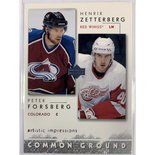  2003 Upper Deck Peter Forsberg Henrik Zetterberg Artistic Impressions  Local Legends Cards & Collectibles