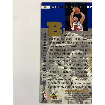 1995-96 Upper Deck Images Of 95 Global Hoop Expansion Grizzlies & Raptors-Local Legends Cards & Collectibles