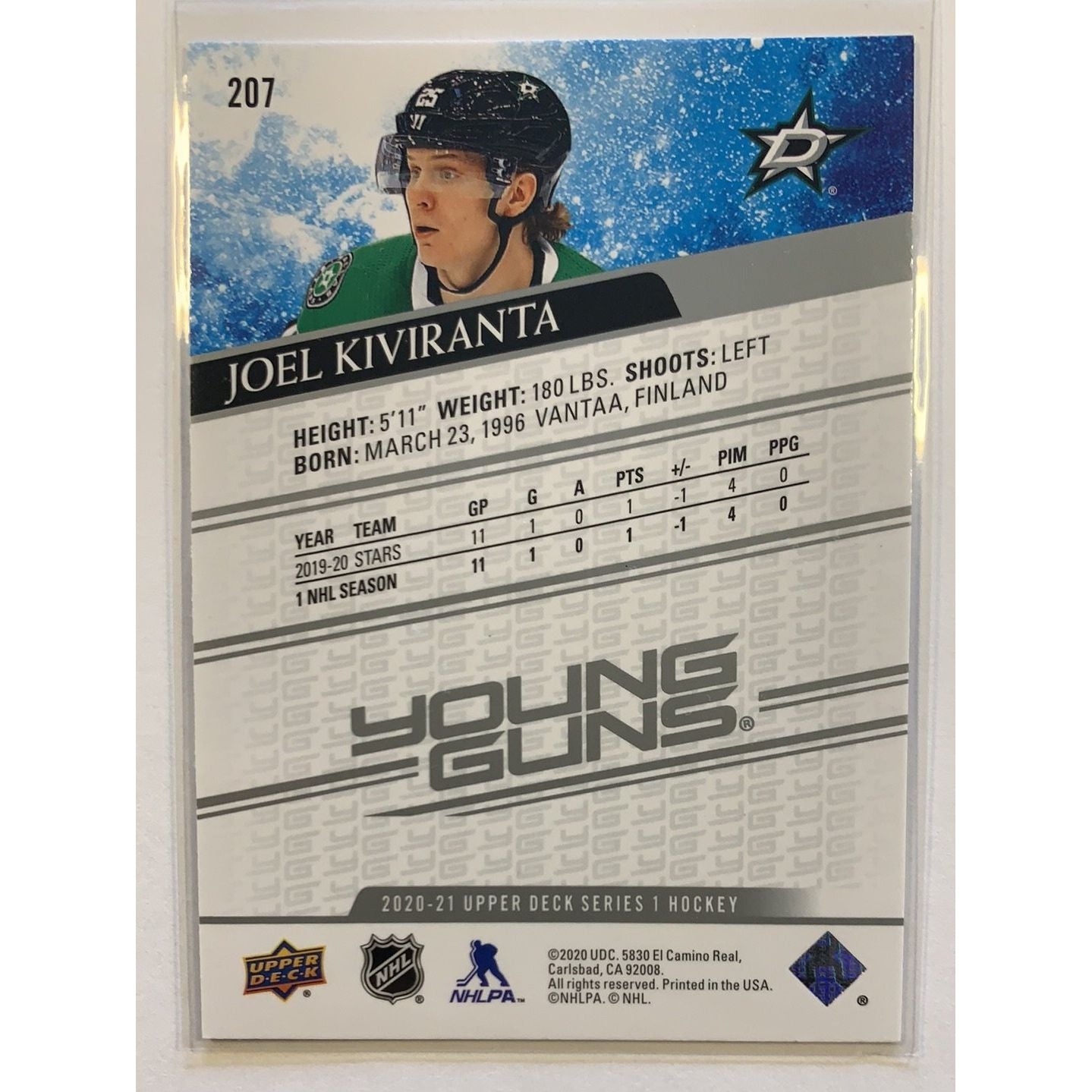  2020-21 Upper Deck Series 1 Joel Kiviranta Young Guns  Local Legends Cards & Collectibles