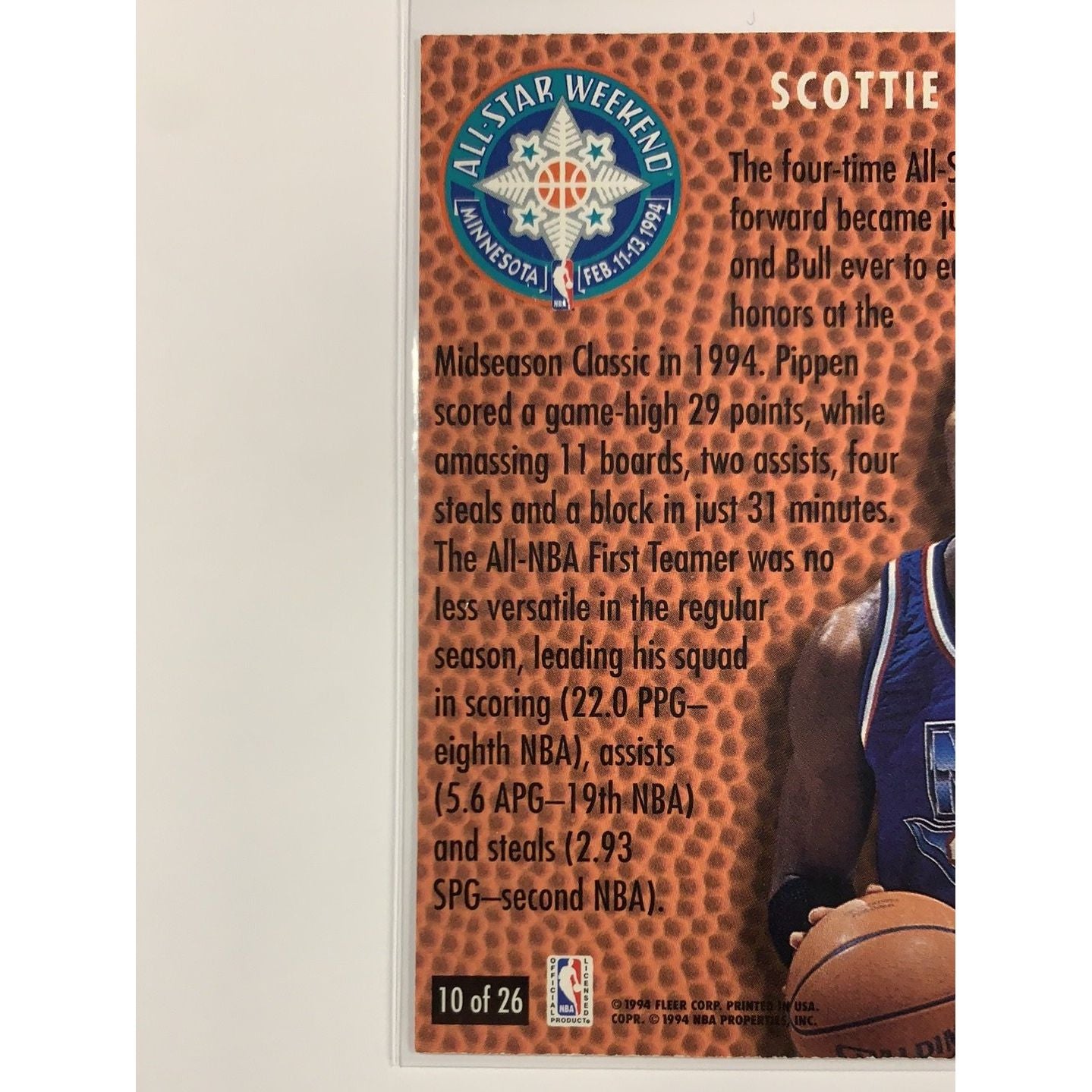  1994-95 Fleer Scottie Pippen All Star Weekend  Local Legends Cards & Collectibles