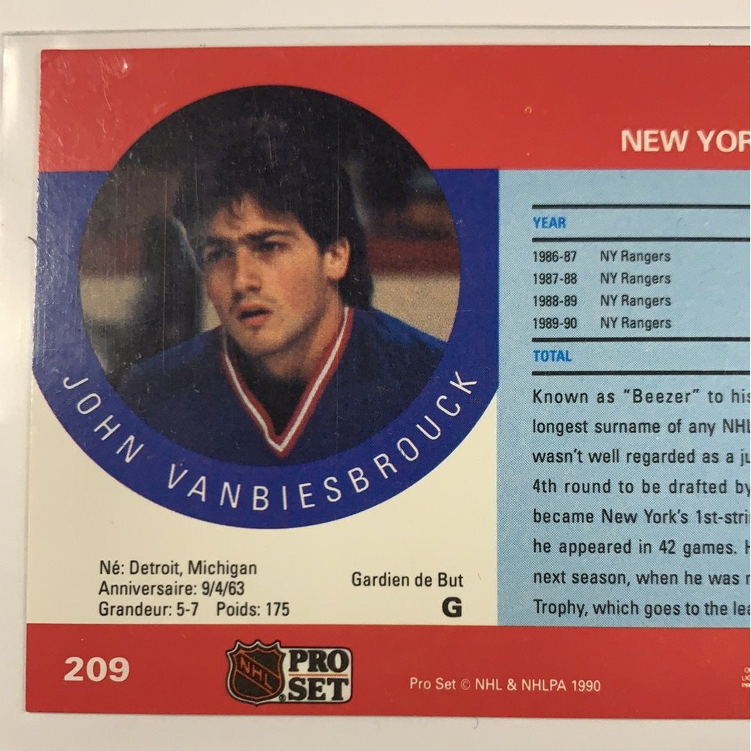  1990 Pro Set John Vanbiesbrouck In Person Auto  Local Legends Cards & Collectibles