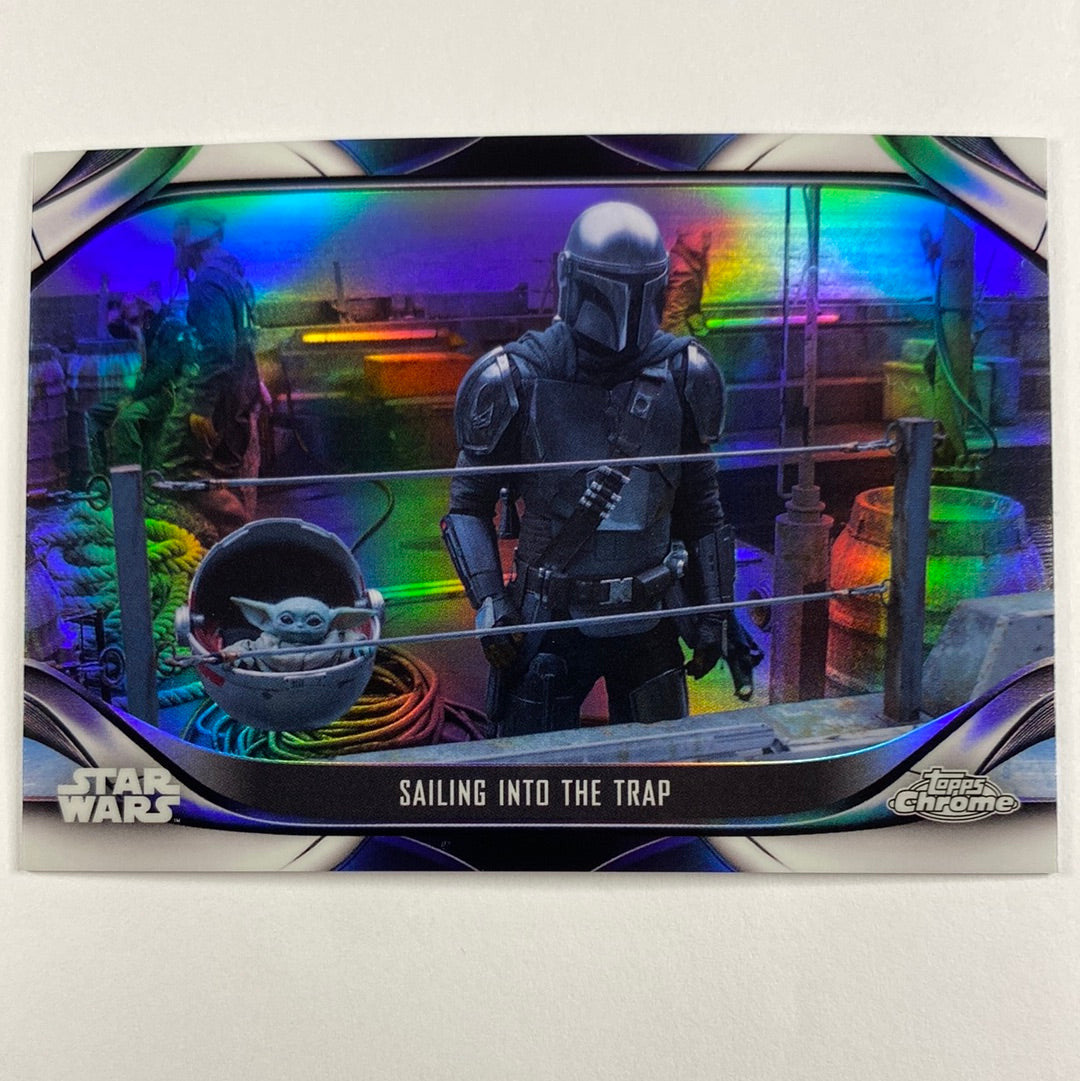 Topps Chrome The Mandalorian Sailing Into The Trap Refractor