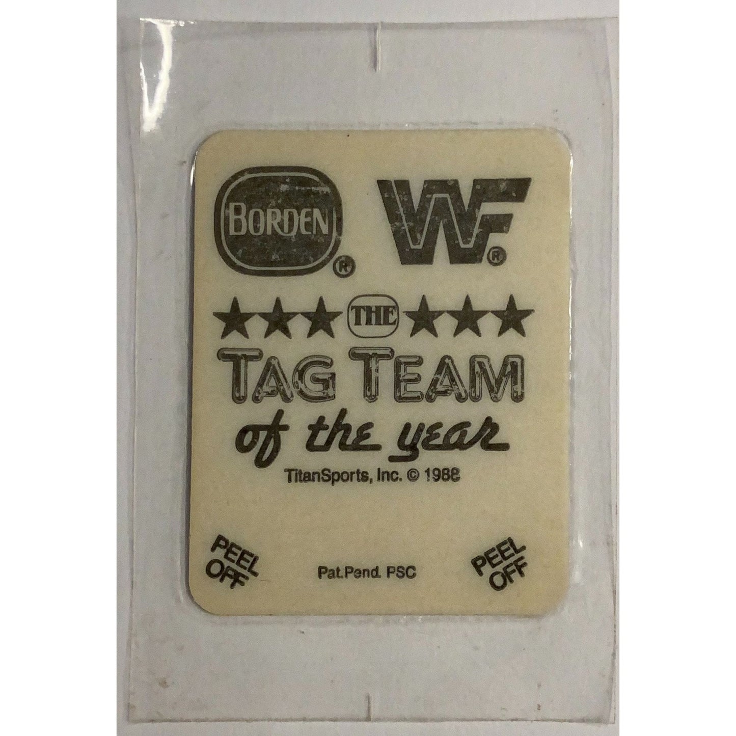  1988 Borden Titan Sports WWF The Tag Team of the Year British Bulldogs and Matilda  Local Legends Cards & Collectibles