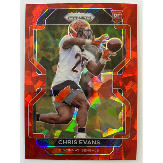 2021 Panini Prizm Chris Evans Red Cracked Ice Prizm RC