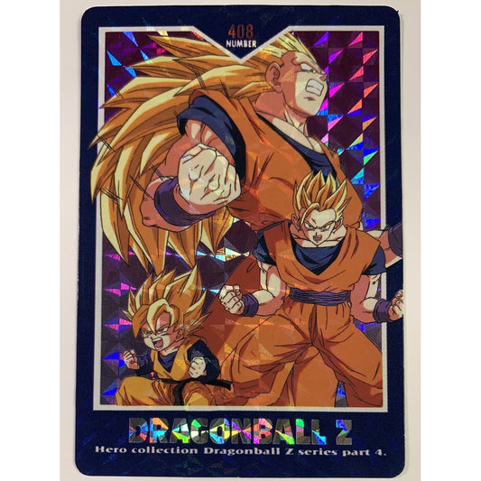  1995 Carte Hero Collection Dragon Ball Z Part 4 Super Saiyan Team Z Holo Prism #408  Local Legends Cards & Collectibles