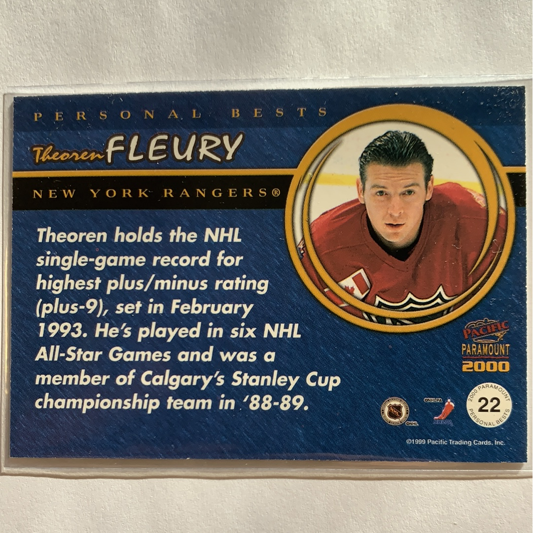  2000-01 Pacific Paramount Theoren Fleury Personal Bests  Local Legends Cards & Collectibles