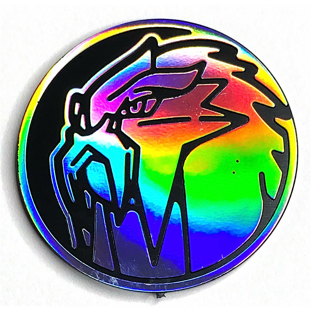 2015 Legendary Kanto Power Entei Silver Rainbow Mirror Holofoil Coin