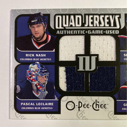 2007-08 O-Pee-Chee Nash / Fedorov / Brule / Leclaire Quad Jerseys Patch