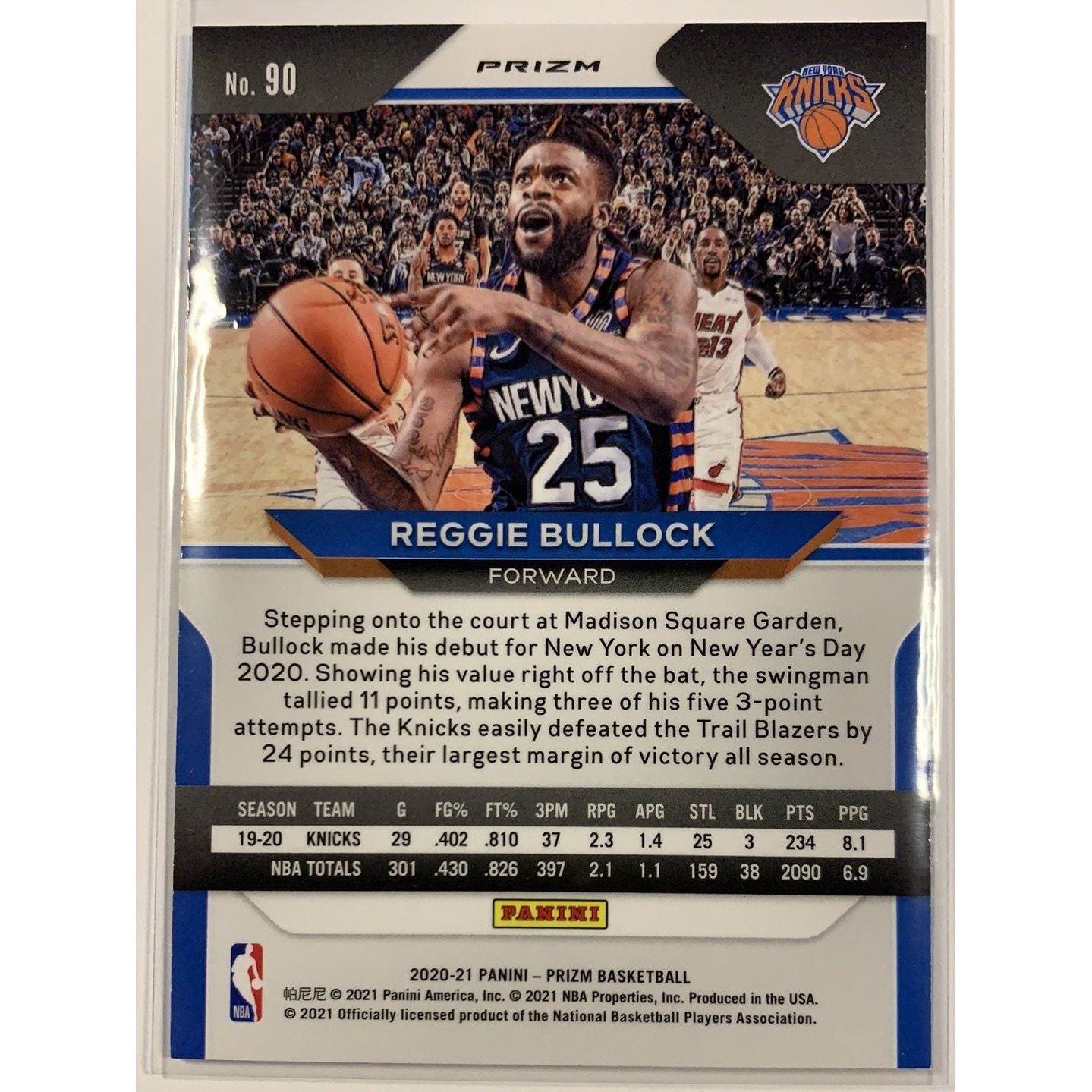  2020-21 Panini Prizm Reggie Bullock Green Prizm  Local Legends Cards & Collectibles