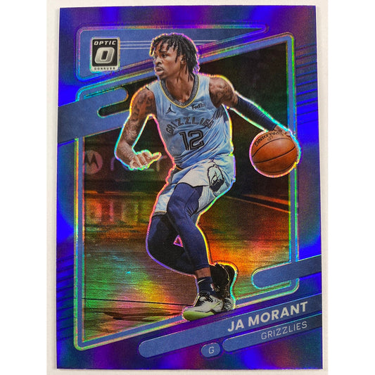 2021-22 Donruss Optic Ja Morant Purple Holo Prizm