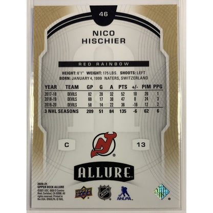  2020-21 Allure Nico Hischier Red Rainbow  Local Legends Cards & Collectibles