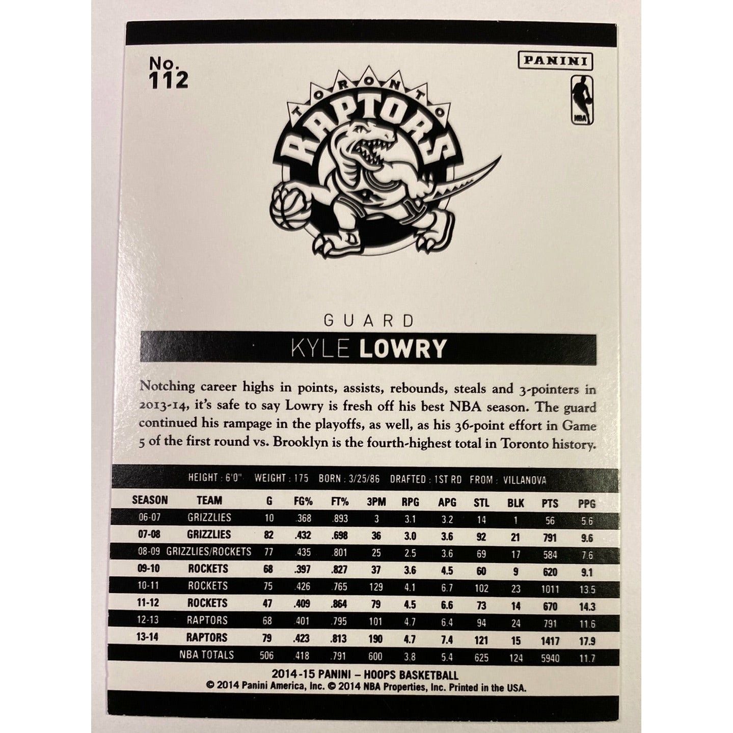 2014-15 Hoops Kyle Lowry