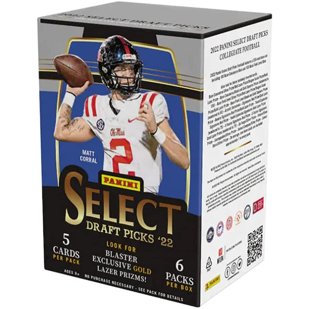 2022 Panini Select Draft Picks Football Blaster Box