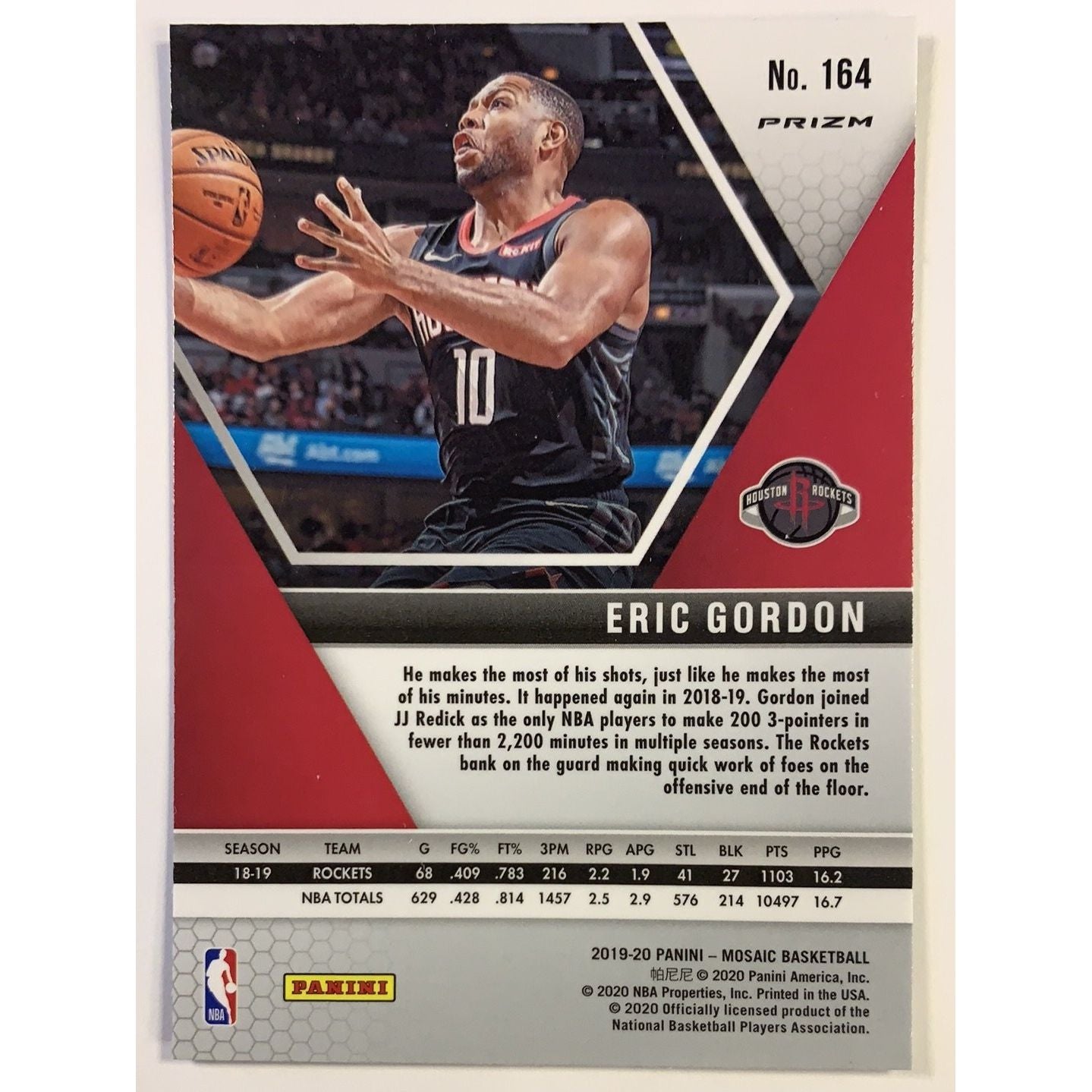  2019-20 Mosaic Eric Gordon Green Prizm  Local Legends Cards & Collectibles