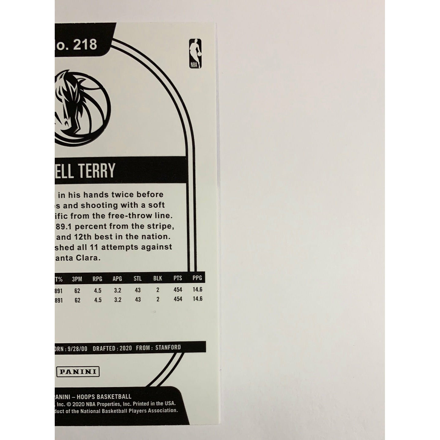 2020-21 Hoops Tyrell Terry Winter Parallel RC