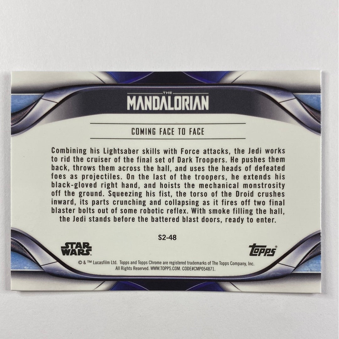 Topps Chrome The Mandalorian Coming Face to Face Refractor