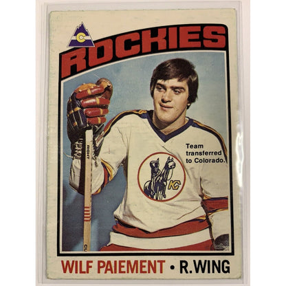  1976-77 O-Pee-Chee Wilf Paiement 3rd Year Card  Local Legends Cards & Collectibles