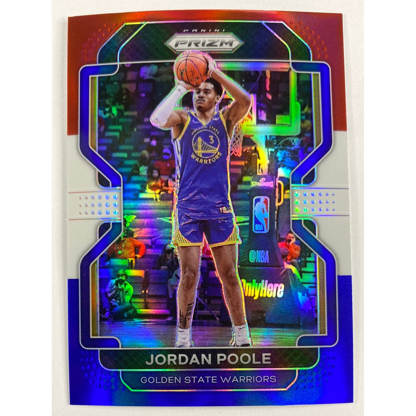 2021-22 Panini Prizm Jordan Poole Red White Blue Prizm