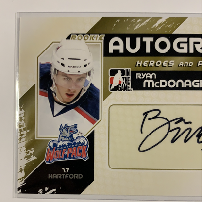  2010-11 In The Game Ryan McDonagh Rookie Auto  Local Legends Cards & Collectibles