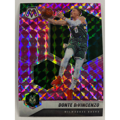 2020-21 Mosaic Donte Divincenzo Pink Mosaic Prizm