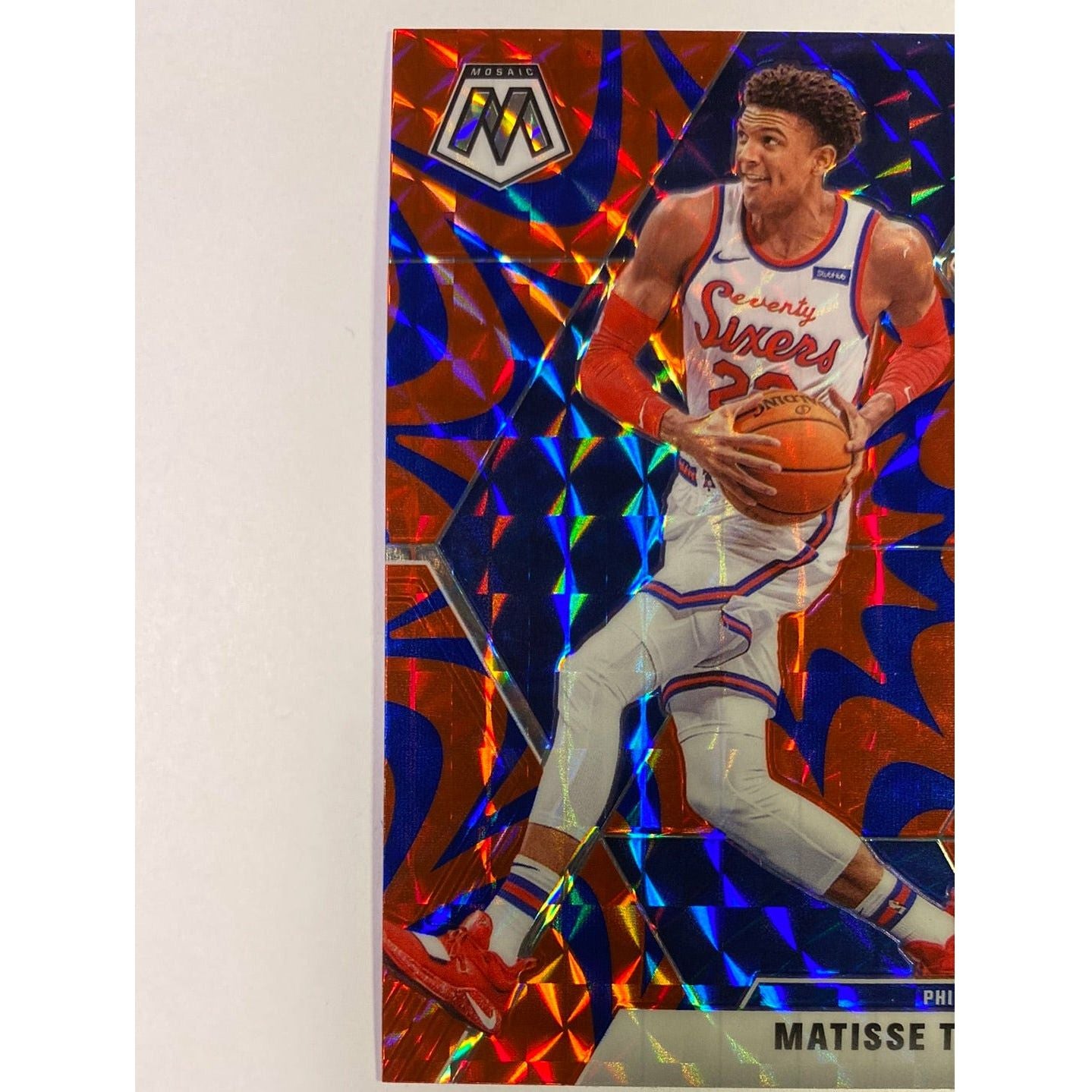 2019-20 Mosaic Matisse Thybulle Blue Reactive Prizm RC