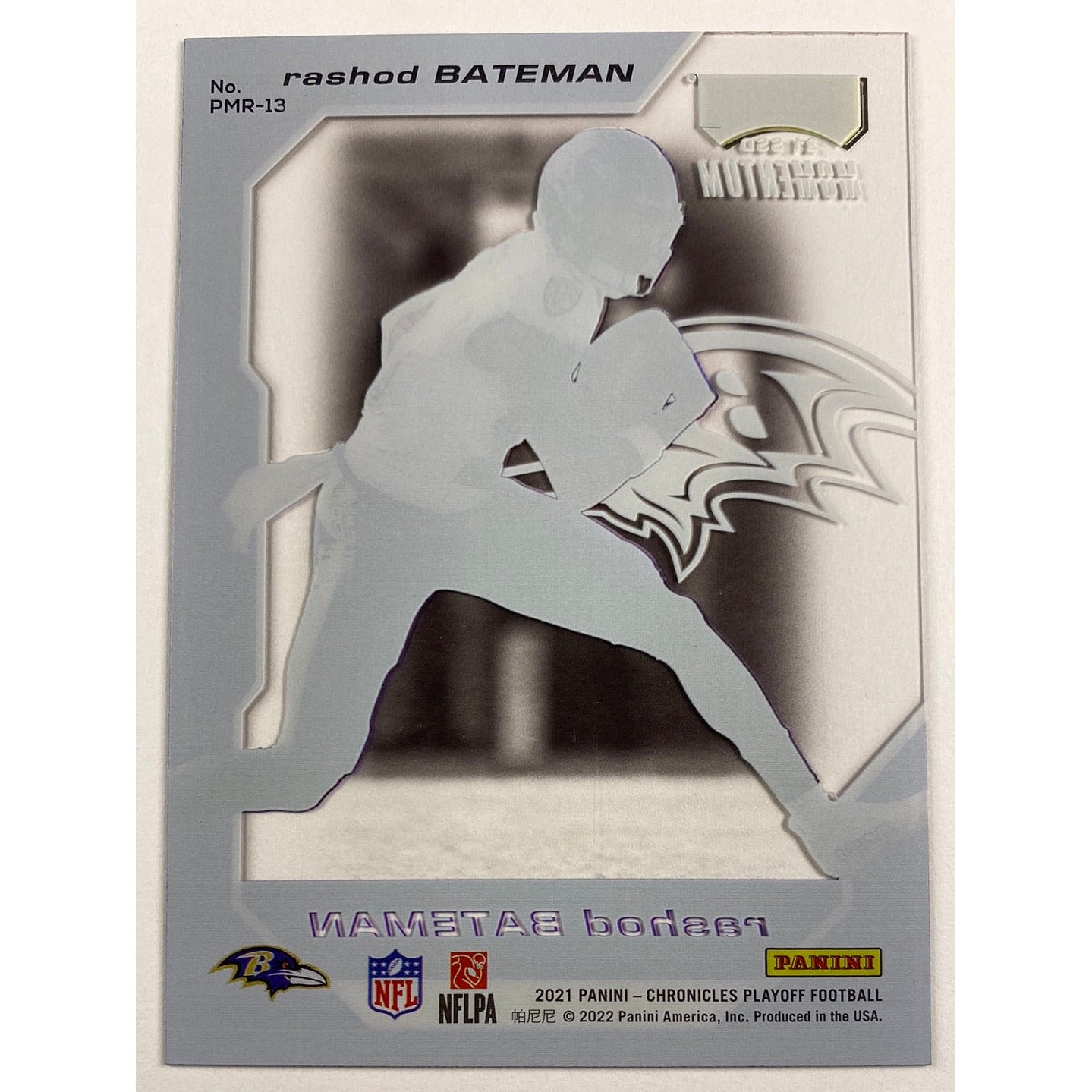 2021 Chronicles Playoff Momentum Rashod Bateman Acetate RC