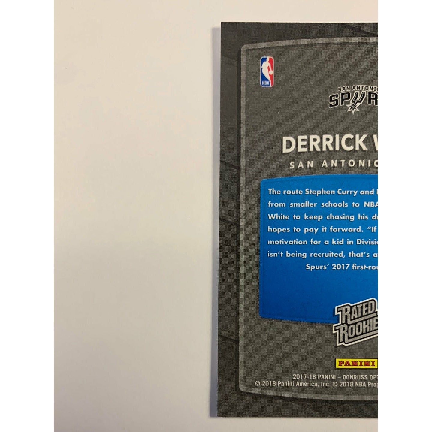 2017-18 Donruss Optic Derrick White Rated Rookie