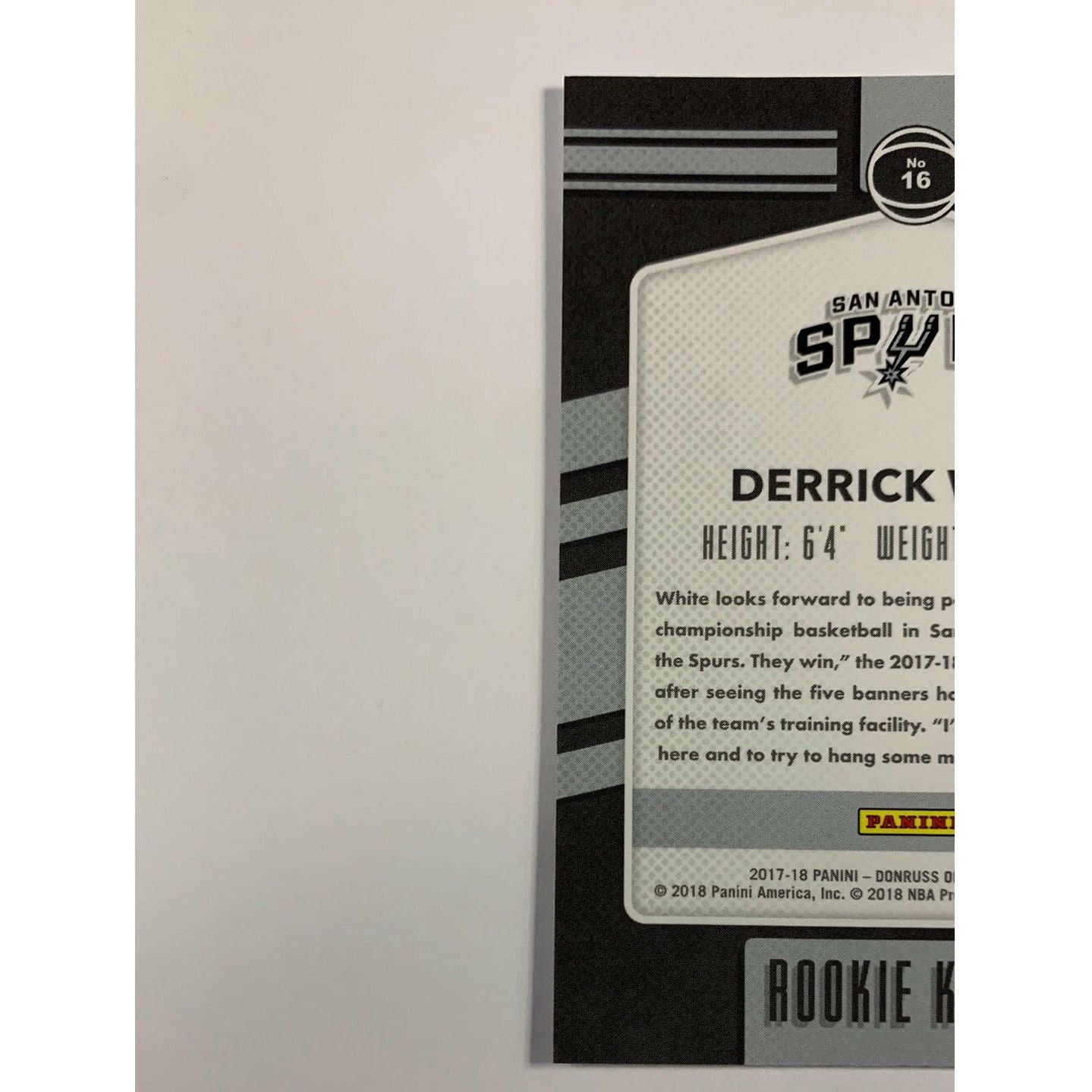 2017-18 Donruss Optic Derrick White Rookie Kings