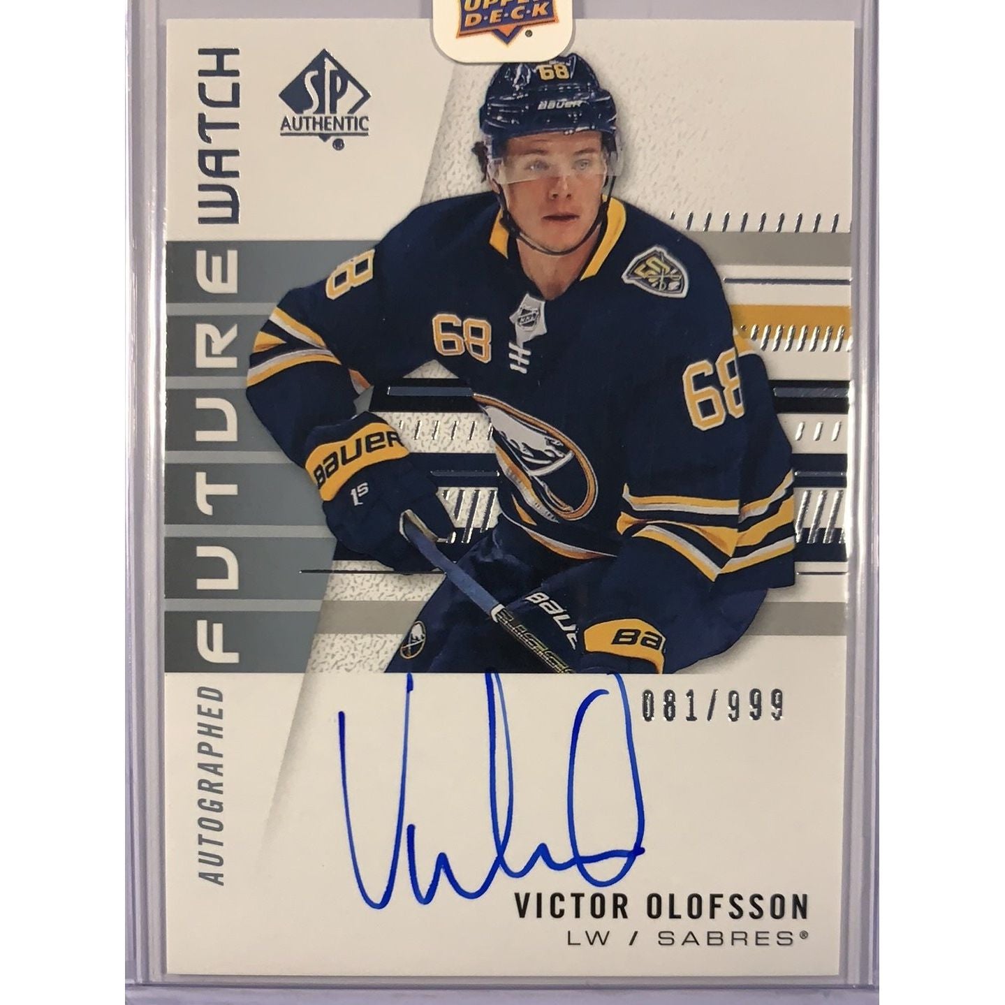  2019-20 SP Authentic Victor Olofsson Future Watch Auto /999  Local Legends Cards & Collectibles