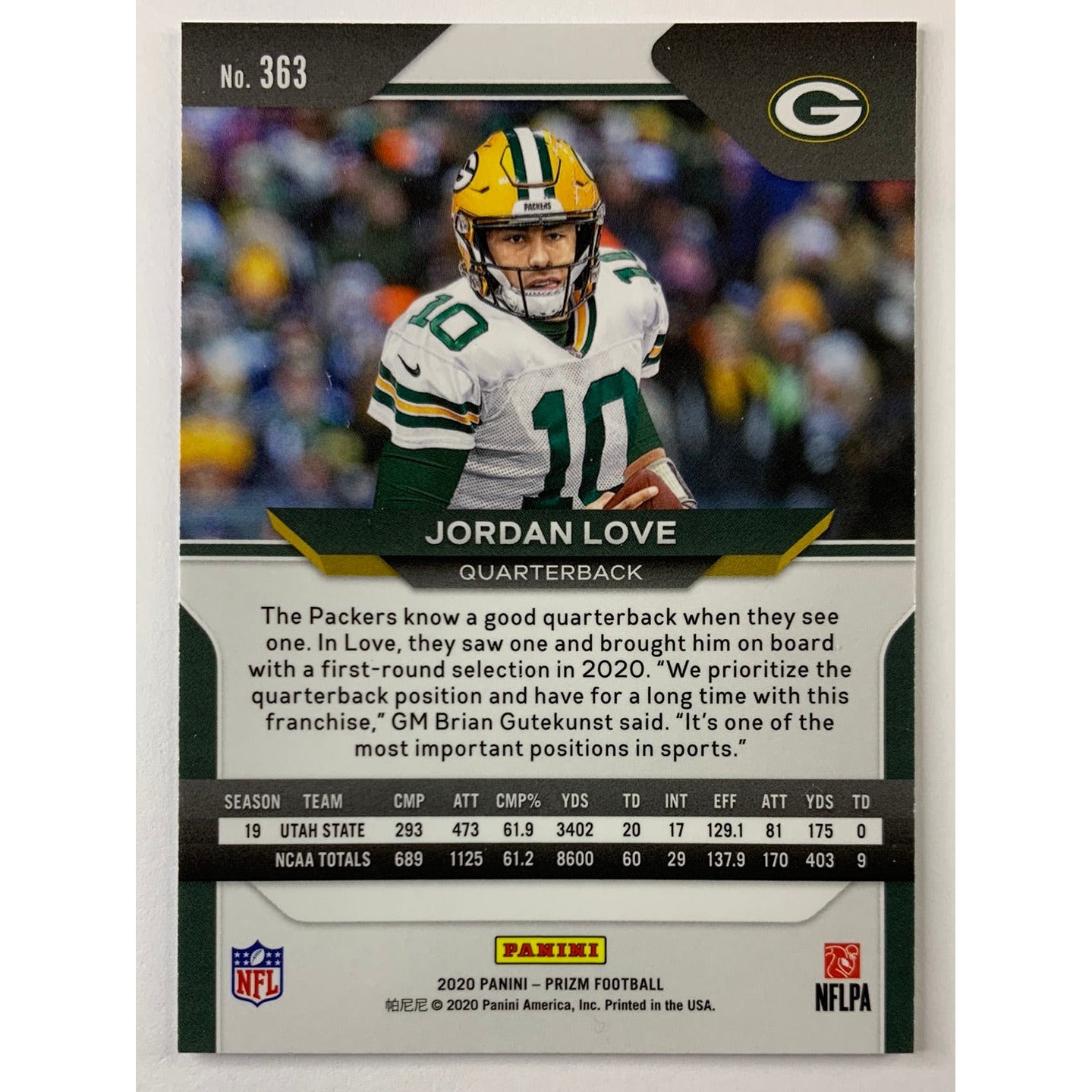 2020 Panini Prizm Jordan Love RC