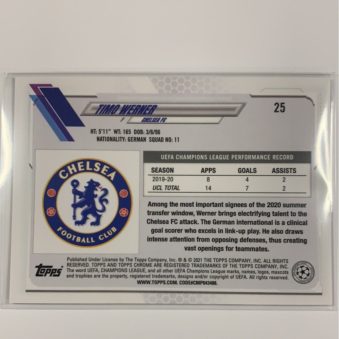  2021 Topps Chrome UEFA Champions League Timo Werner Base #25  Local Legends Cards & Collectibles