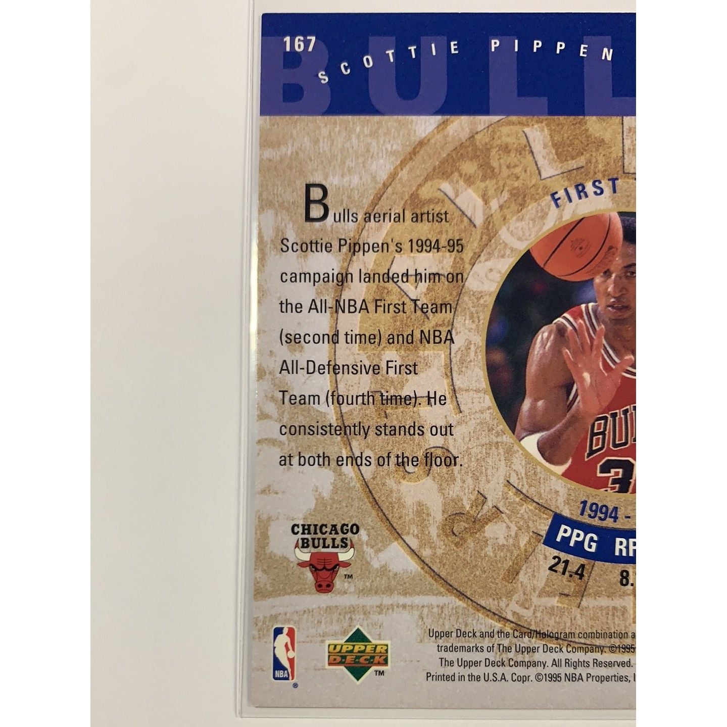  1995 Upper Deck Scottie Pippen 1st Team All Star  Local Legends Cards & Collectibles