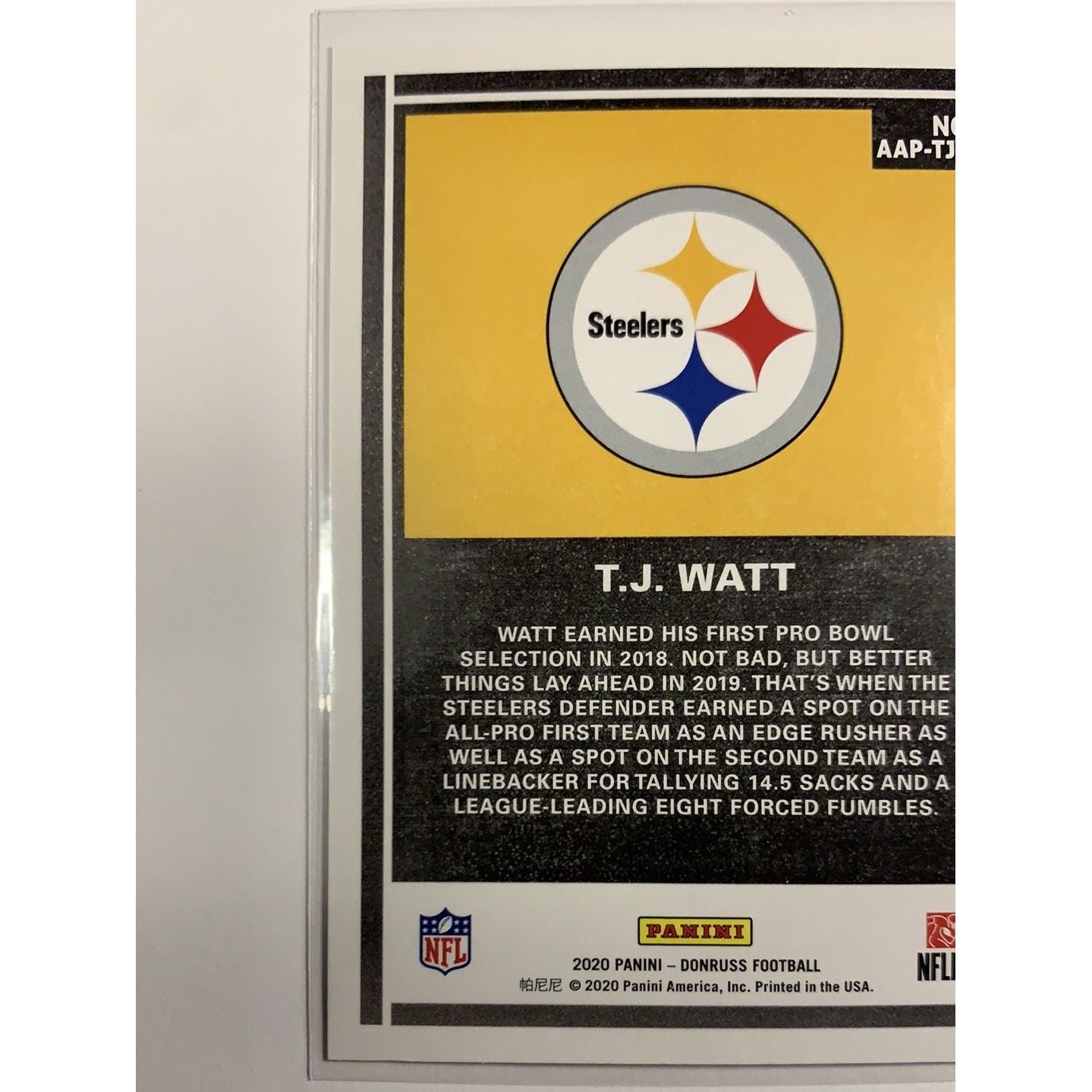  2020 Donruss T.J. Watt Action All Pros Refractor  Local Legends Cards & Collectibles